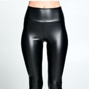 FAUX LEATHER HIGH WAIST LEGGING PANT